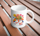 Floral Sneakers Coffee Mug – Street Style Bloom Design