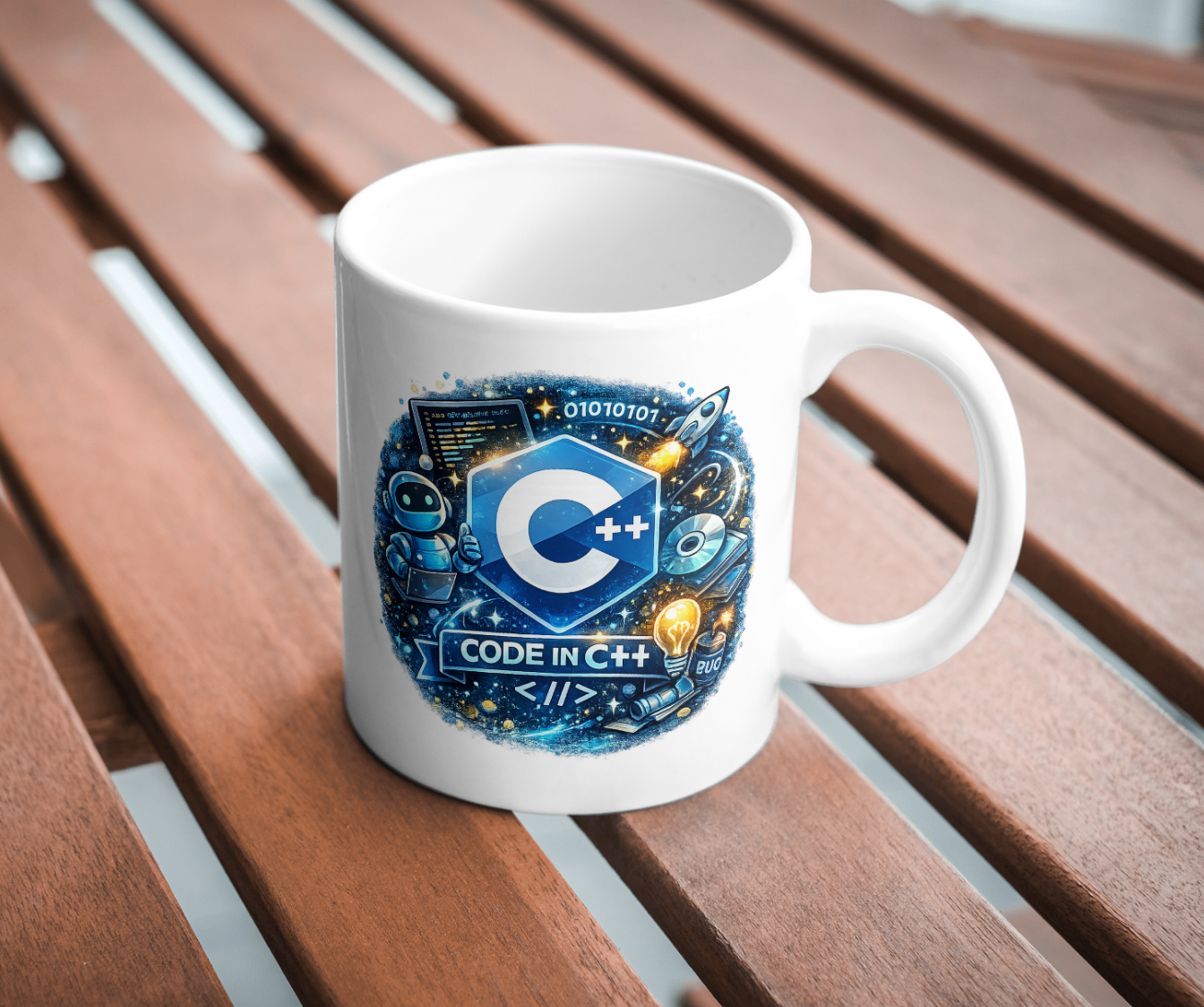 Code in C++ Mug – Programmer Coffee Cup for C++ Developers - Image 2