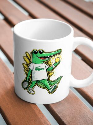 Cool Crocodile Mug – Funny Tennis Alligator Coffee Mug