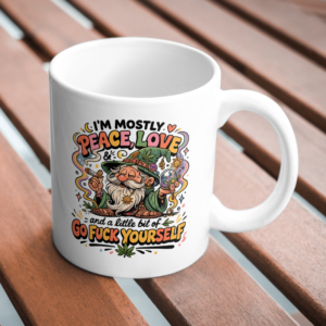 Peace, Love & Go Fuck Yourself – Rebel Wizard Mug