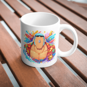 Muscular Anime Warrior Ceramic Coffee Mug