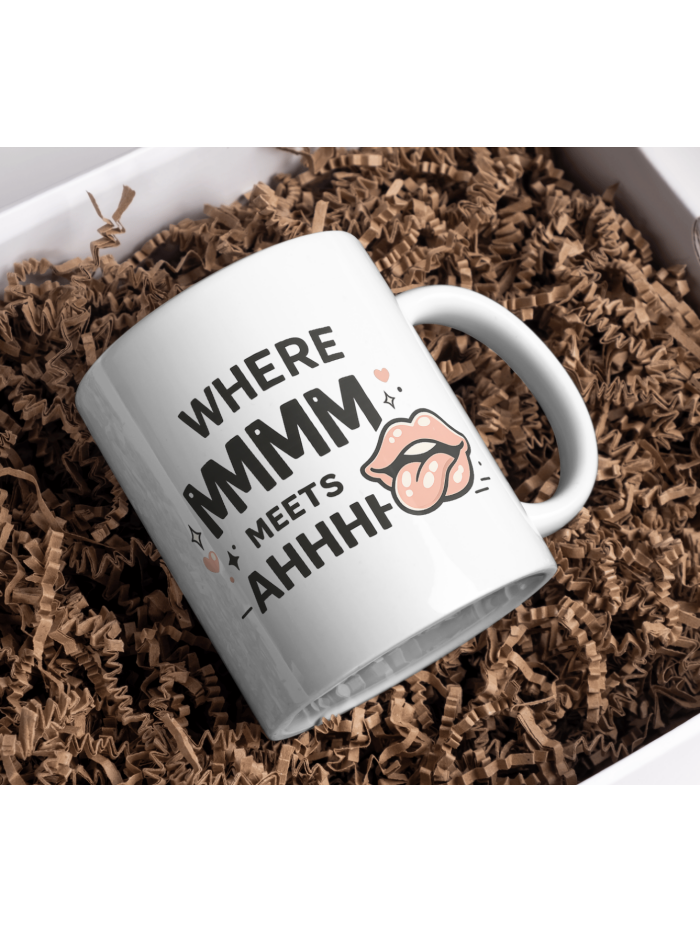 Where MMM Meets Ahhhhh Flirty Humor Mug