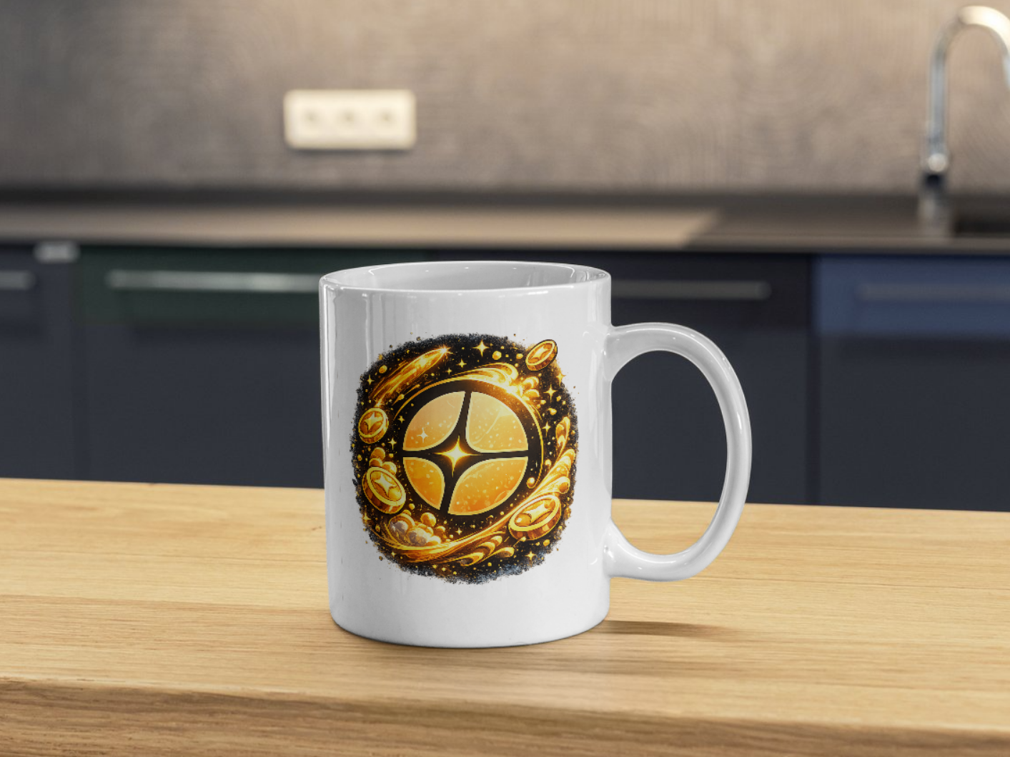Aster Crypto Mug – Premium Bitcoin & Blockchain Coffee Cup for Crypto Traders and Investors - Image 2