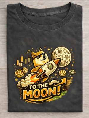 Doge To The Moon Unisex T-Shirt (100% Cotton)