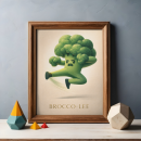 Brocco-Lee Wall Art Print – Playful Vegetable Character Illustration