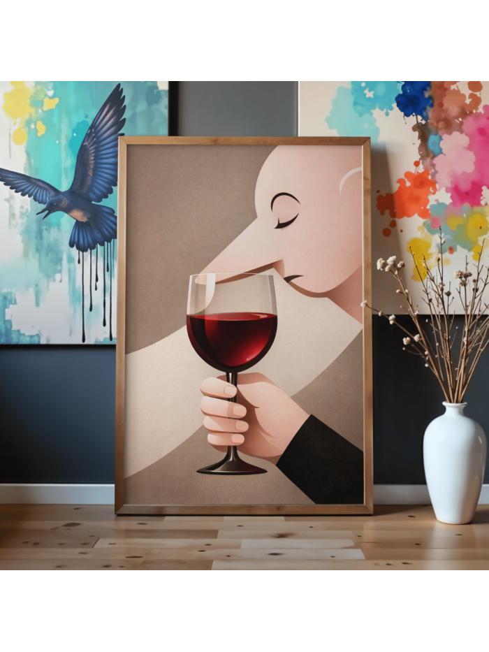 Red Wine Moment Minimal Art Print