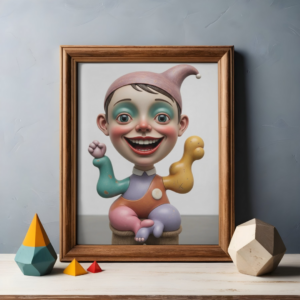 Joy Construct – Playful Surreal Toy Figure Wall Art Print
