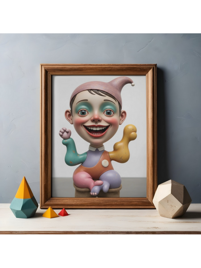 Joy Construct – Playful Surreal Toy Figure Wall Art Print