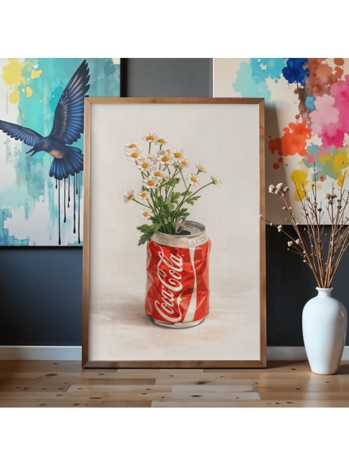 Stop Giving A F*ck Floral Still Life Wall Art Print