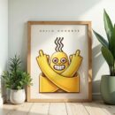 Hello Goodbye Banana Character Pop Art Wall Print