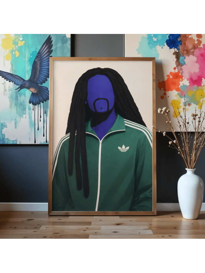 Faceless Portrait Wall Art Print – Modern Street Style Minimal Illustration