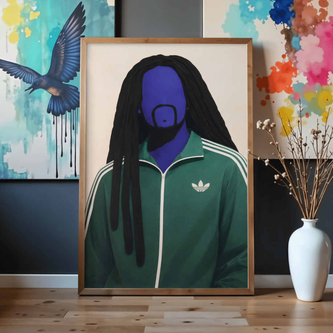 Faceless Portrait Wall Art Print – Modern Street Style Minimal Illustration