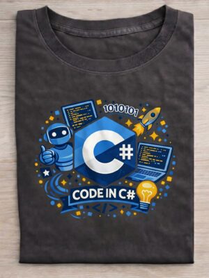 Code in C# Developer – .NET Programming Unisex T-Shirt (100% Cotton)