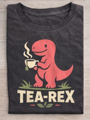 Tea Rex Dinosaur Tea Lover Sarcastic Humor Unisex Graphic Tee