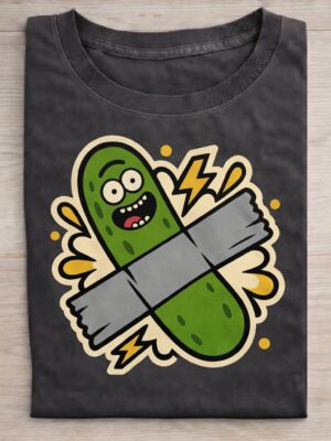 Cartoon Pickle Capsule Premium Cotton T-Shirt | Soft Unisex Graphic Tee