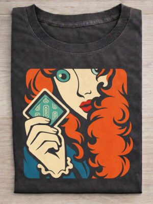 Retro Comic Diva Pop Art Retro Style Unisex Graphic Tee