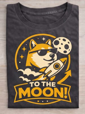 Meme Coin To The Moon Crypto Humor Gift Unisex Graphic Tee