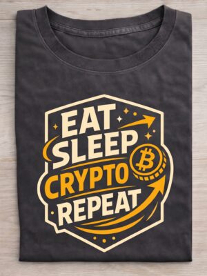 Eat Sleep Crypto Repeat Crypto Humor Unisex Graphic Tee