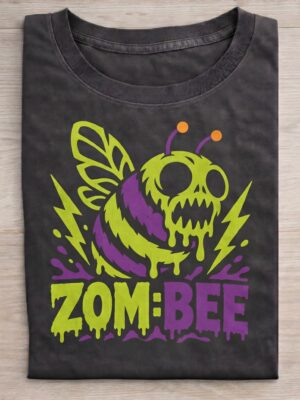 Zombie Bee Horror Humor Dark Gift Unisex Graphic Tee