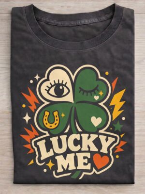 Lucky Clover Charm Positive Motivational Unisex Graphic Tee