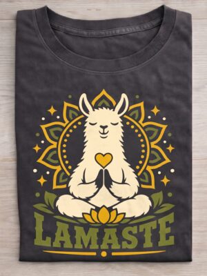 Lamaste Meditating Llama Yoga Cute Humor Unisex Graphic Tee