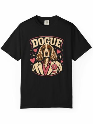 Classy Gentleman Dog Portrait Graphic Tee