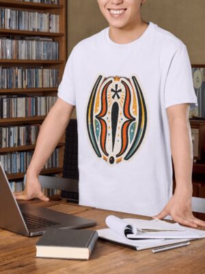 Bold Symmetric Abstract Emblem Graphic Premium Cotton T-Shirt | Soft Unisex Graphic Tee