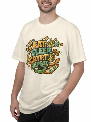 Eat Sleep Crypto Repeat Unisex T-Shirt (100% Cotton)