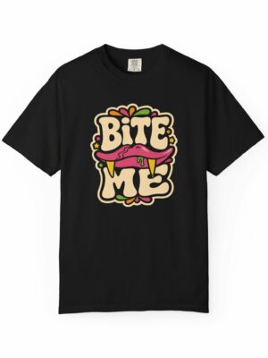Bite Me Pop Art Attitude Funny Graphic Tee