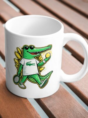 Cool Crocodile Mug – Funny Tennis Alligator Coffee Mug