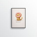 Dognut Wall Art Print – Cute Dog Illustration with Donut Collar