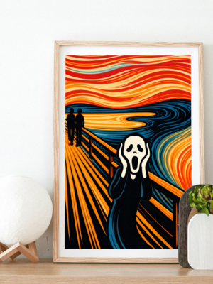 Expressionist Scream Wall Art Print – Modern Abstract Pop Art Illustration