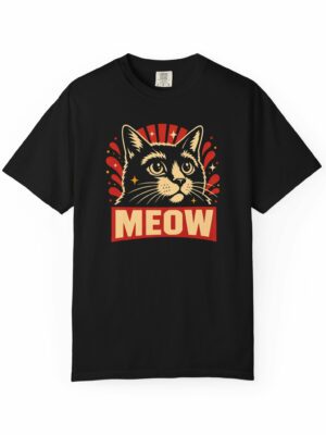 Bold Cat Lover Meow Graphic Tee