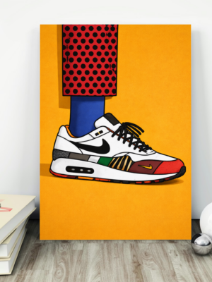 Graphic Sneaker Wall Art Print – Bold Streetwear Illustration, Modern Pop Decor