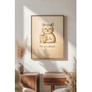 No Ice Please – Minimal Cat Humor Art Print