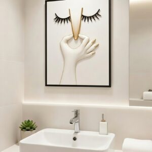 Elegant Silence Wall Art – Minimal Face Illustration