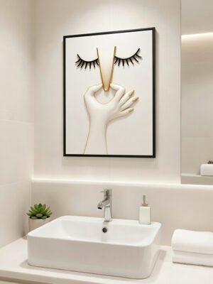 Elegant Silence Wall Art – Minimal Face Illustration