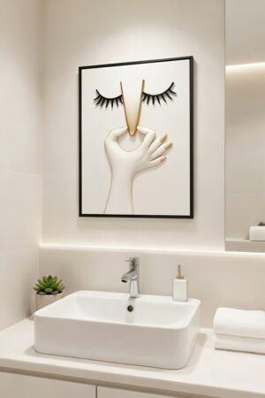 Elegant Silence Wall Art – Minimal Face Illustration