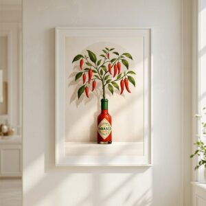 Spicy Growth – Chili Pepper Tabasco Inspired Art Print