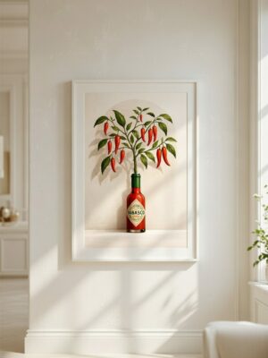 Spicy Growth – Chili Pepper Tabasco Inspired Art Print