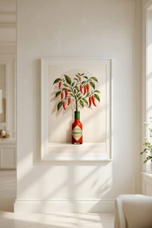 Spicy Growth – Chili Pepper Tabasco Inspired Art Print
