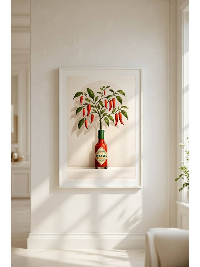 Spicy Growth – Chili Pepper Tabasco Inspired Art Print
