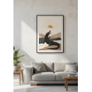Sacred Crocodile Sun – Art Deco Inspired Animal Wall Art Print