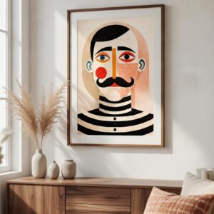 Modern Muse – Abstract Geometric Portrait Art Print