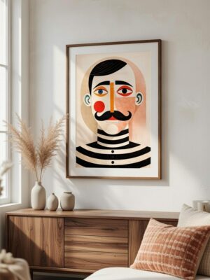 Modern Muse – Abstract Geometric Portrait Art Print