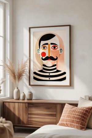 Modern Muse – Abstract Geometric Portrait Art Print