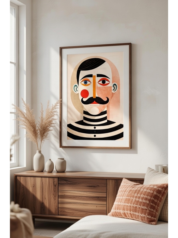 Modern Muse – Abstract Geometric Portrait Art Print