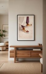 Colorful Retro Sneakers Wall Art Print – Playful Fashion Illustration