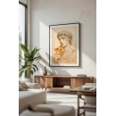 Classical Appetite – Surreal Pizza Statue Art Print