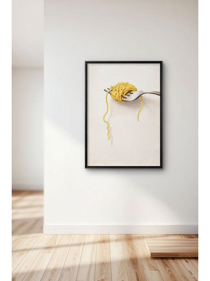 Minimal Pasta Wall Art Print – Modern Food Illustration